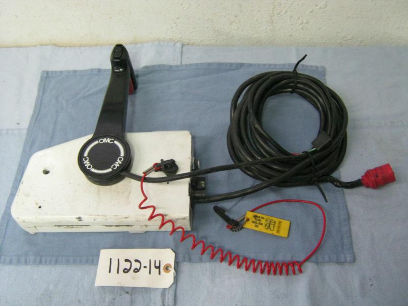 Omc side mount control box,trim and tilt,  red plug, key ,harness, lot 1122-4