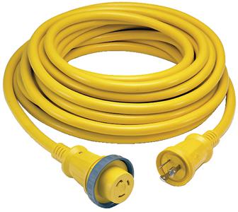 Hubbell 30amp 125v cable set w/led yellow hbl61cm08led