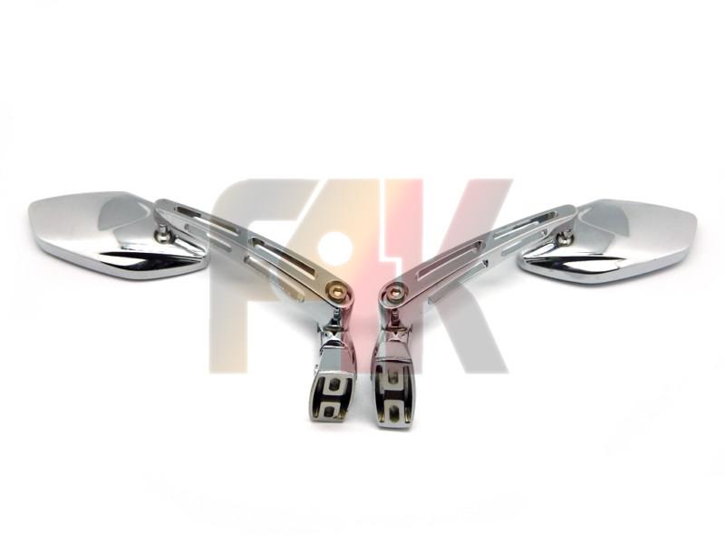 RACING CHROME REARVIEW MIRRORS FOR CBR GSXR NINJA R1 R6 FZ1 FZ6 HAYABUSA DUCATI, US $19.95, image 3