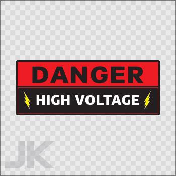 Decal stickers sign signs warning danger caution high voltage 0500 z432x