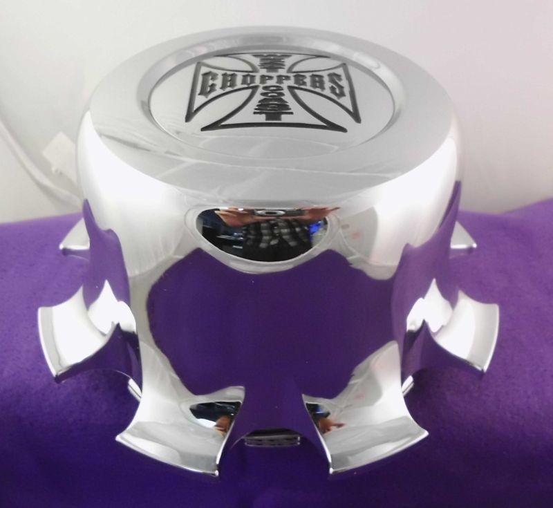 West coast choppers chrome custom wheel center cap set of 1 p/n # 7430-15