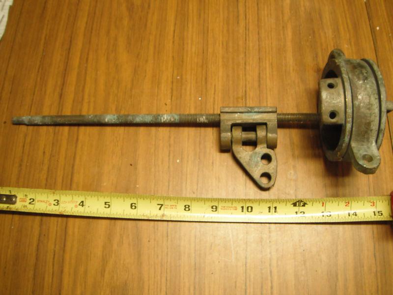 Sailboat wooden boom bronze outhaul