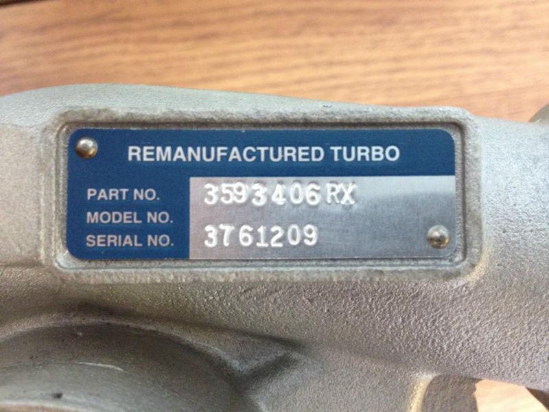 Find Remanufactured Holset Turbo 3593406 For Cummins 4BT Engines (STR 1) in Oakland, California