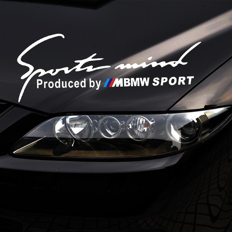 White sports mind power fr bmw m3 m5 m6 e63 e90 e61 650i 750i 760i decal sticker