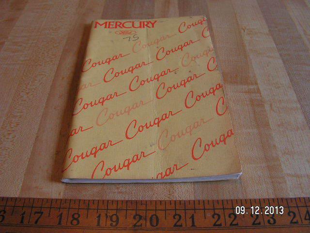 1975 mercury cougar original owner's / owners manual