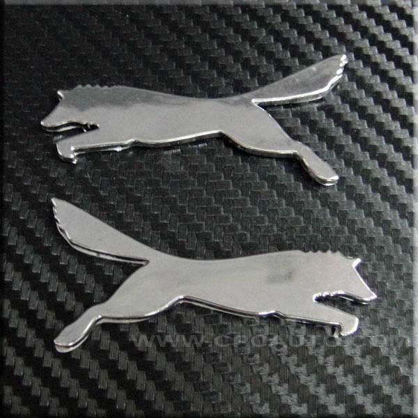 Car truck  badge chorme emblem sticker wolf(small) for ford focus 2pcs set
