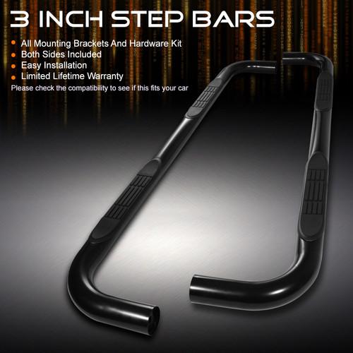 04-13 titan crew cab 3" black powder coated side step nerf bar running board set