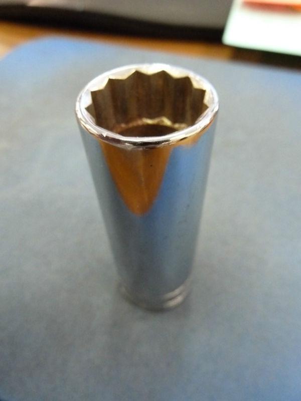 Sk s-k 8437 17mm superkrome deep chrome socket, 3/8" drive 12-point, metric, new