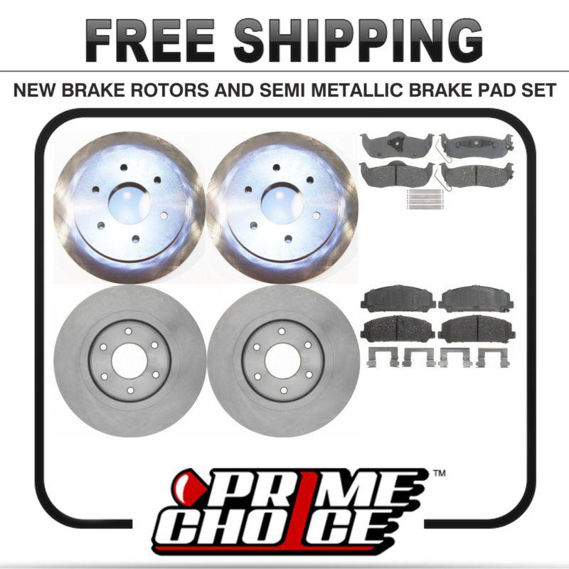 Find FRONT & REAR KIT 4 DISC BRAKE ROTORS AND 8 METALLIC PADS FULL
