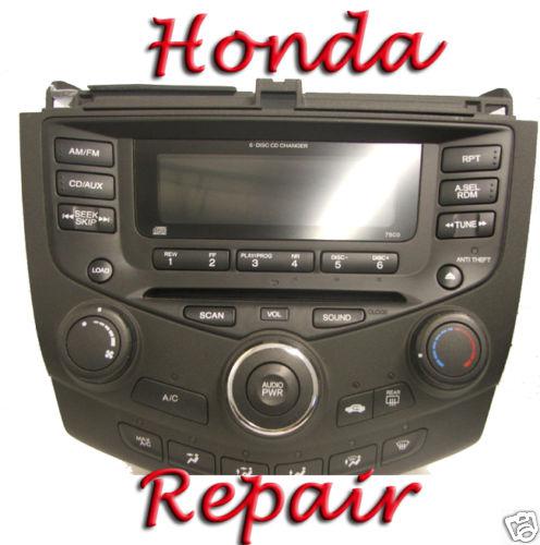 Honda cd 6 disc changer radio ** fix ** repair ** accord crv pilot odyssey civic