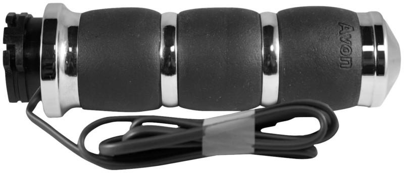 Avon chrome velvet air cushion heated hand grips for 1982-2013 harley softail
