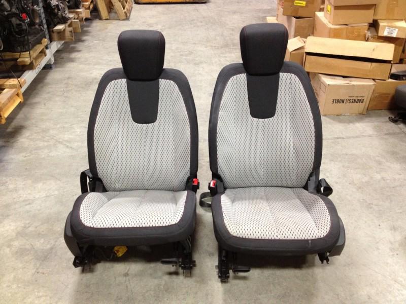 2010 chevy equinox driver/passenger side front bucket pair seats black cloth oem