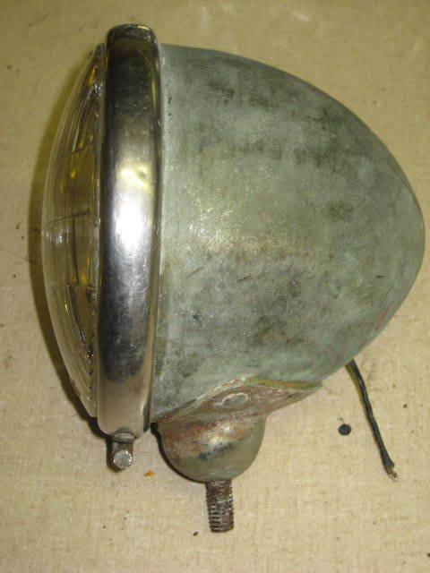 Vintage fog king teleoptic 6v light lamp copper brass custom bike old car truck