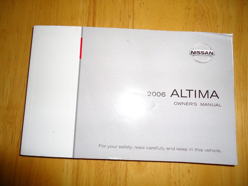 2006 nissan altima owner's manual