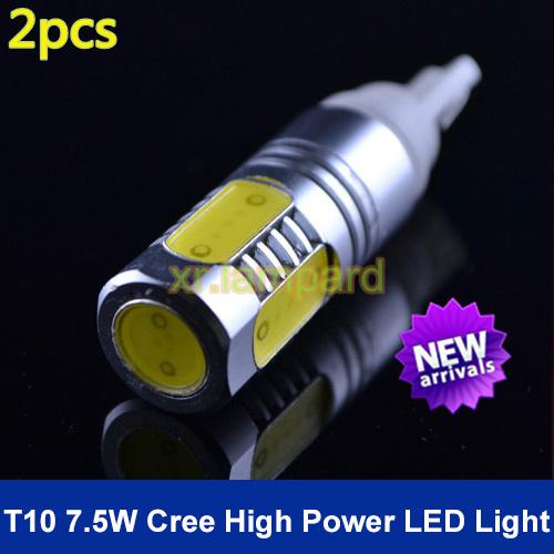 2pcs t10 501 168 194 7.5w cree q5 high power car signal tail turn led light bulb