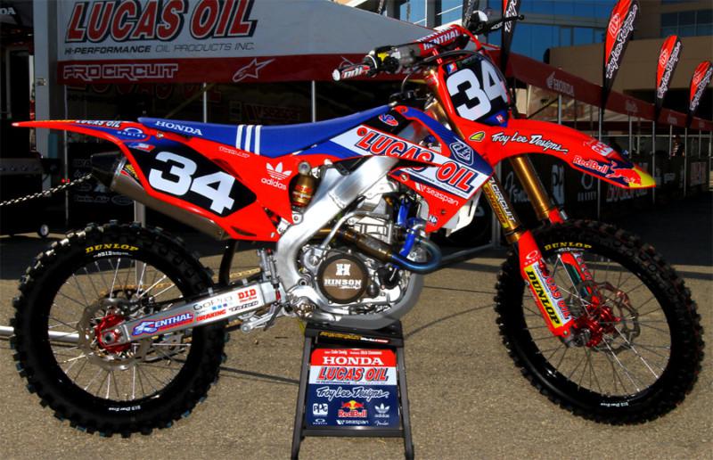 Honda troy lee lucas oil team racing graphics kit crf150 (07-13) crf150r w s/c