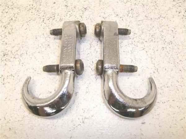 1988 jeep wrangler chrome tow hooks pair oem