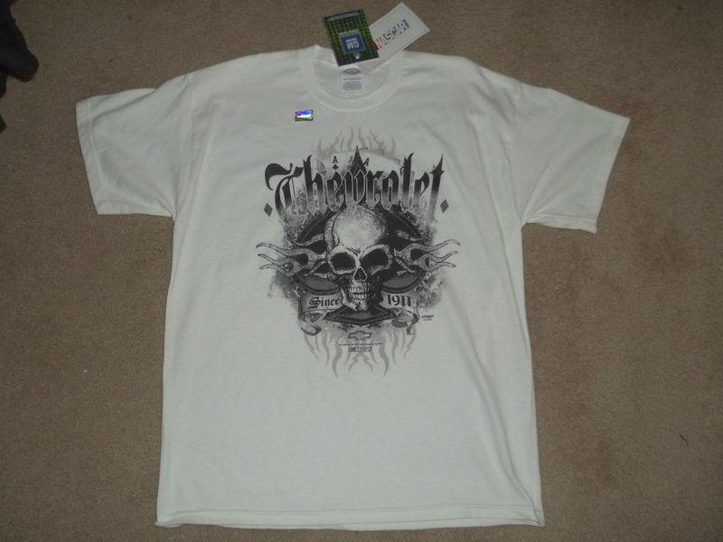 Chevrolet   (4) aces - skull shirt   size  xl  (youth) 