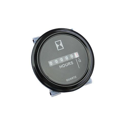 Dc 6-80v round quartz hour meter f/ stroke gas engine 12v car dirt motorcycle