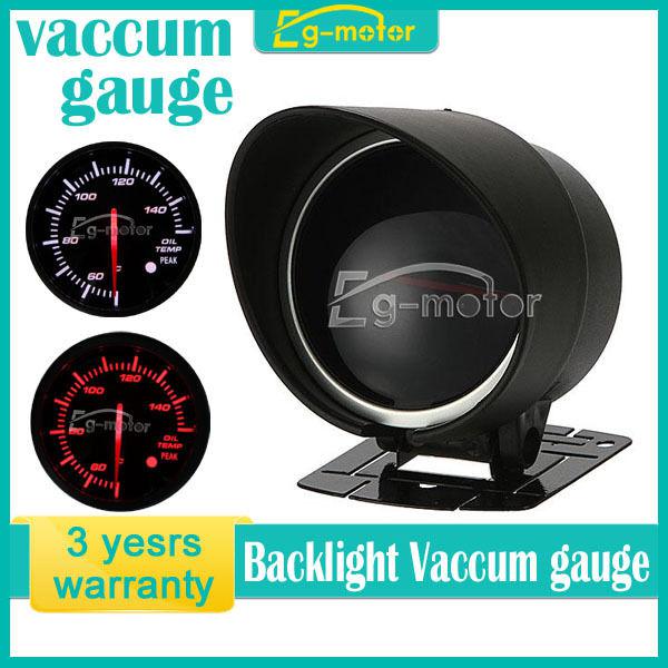 Car vehicle racing 60mm led backlight meter alarm water vaccum gauge 12v dc