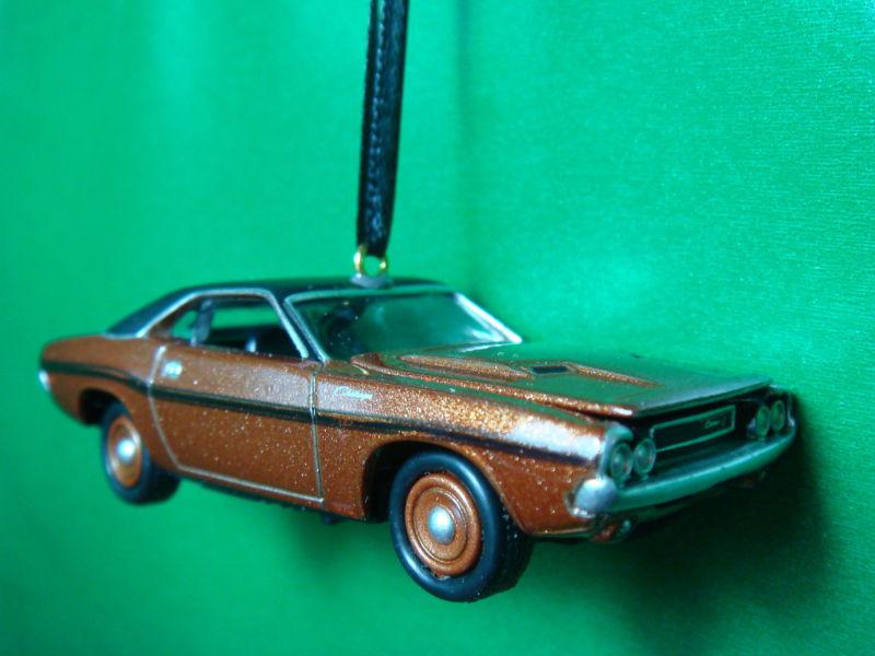 1970 '70 dodge challenger brown christmas tree ornament