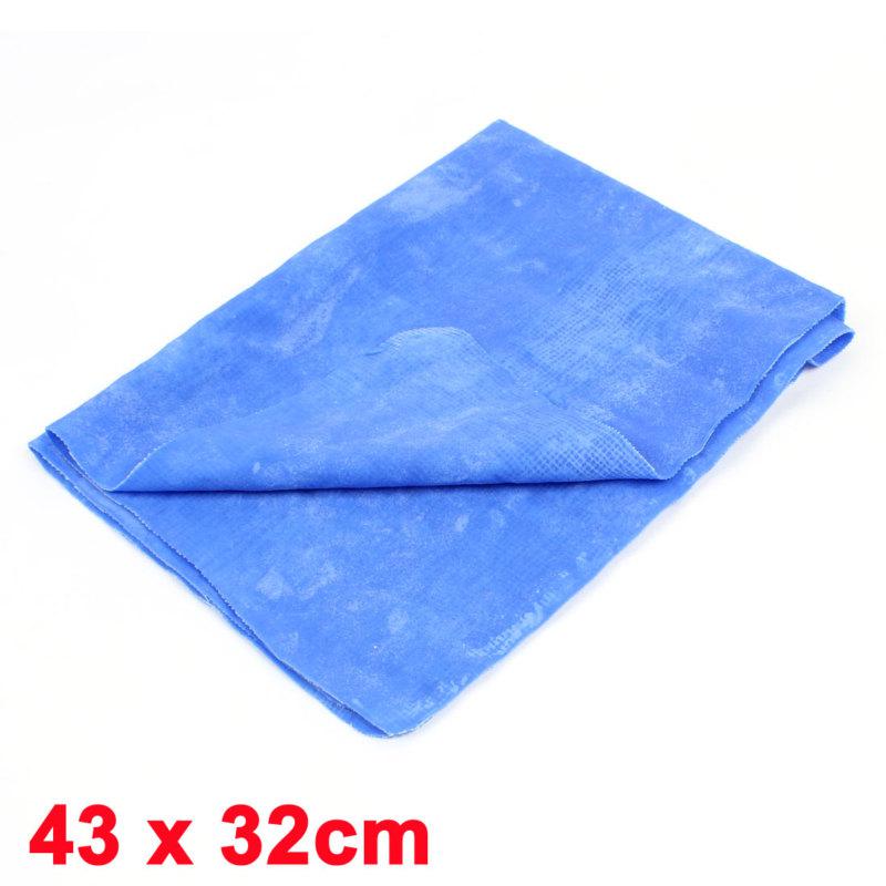 Automobile car auto blue synthetic chamois cloth clean cham towl 43cmx32cm
