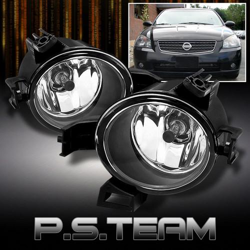05-06 altima 04-06 quest clear bumper fog lights lamps w/wiring+bulb & switch