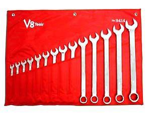 V8 tools inc 9414 14 piece sae long pattern combo wrench set