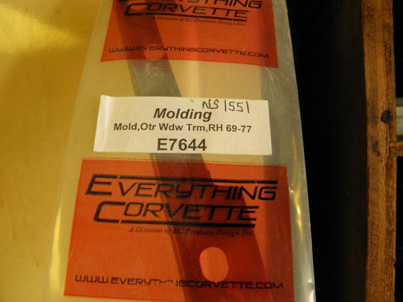 1977 corvette left and right used   outer window moldings.
