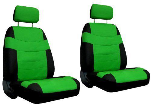 Green Black Car Seat Covers Set w/ Steering Wheel Cover & Belt Shoulder Pads #2 , US $46.93, image 4