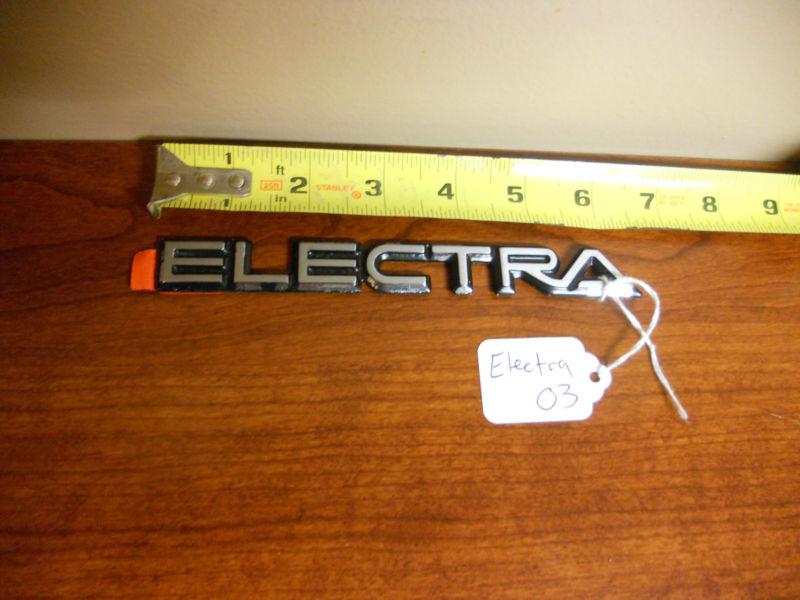 Buick electra emblem, badge, gm, new adhesive backing, art or restore, vintage