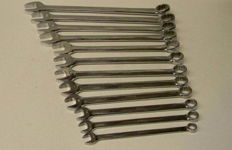 Snap-on combination wrench set 12 pcs 5/16"-1"