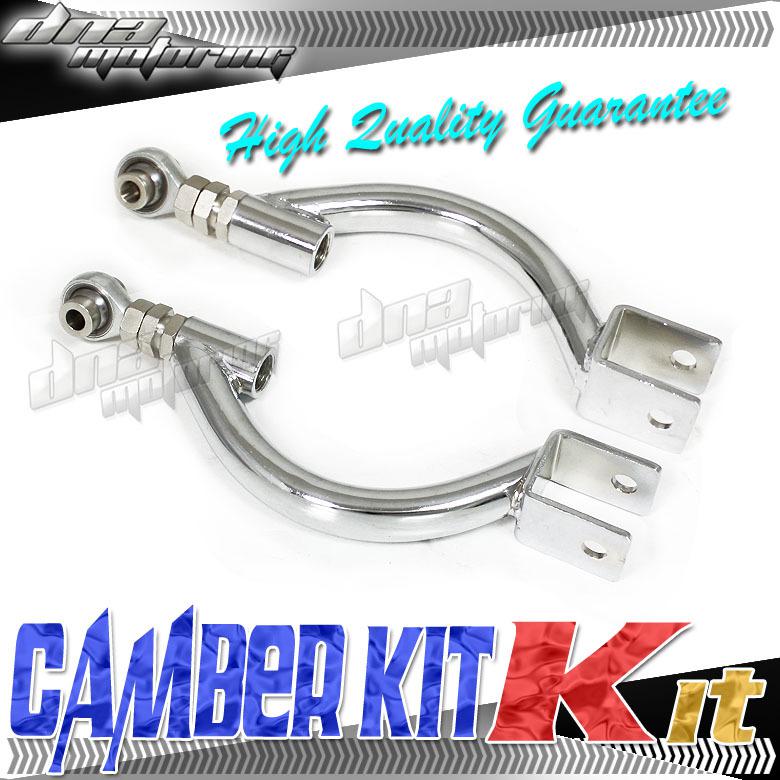 95-98 240sx s14-s15 silver adjustable rear camber control suspension kits/arms