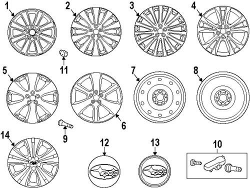 Subaru oem 28821sa040 wheels-center cap