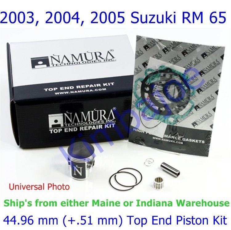 2003 2004 2005 suzuki rm 65 namura 44.96 mm (+.51 mm) top end piston kit