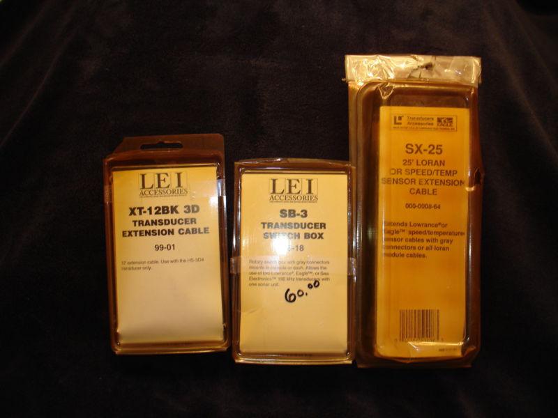 Sx-25 or speed/temp ext cable, sb-3transducer switch box, xt-12bk 3d ext cable