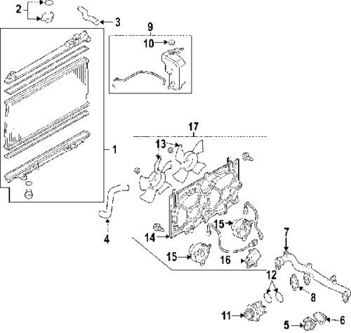 Infiniti 21487cl80a genuine oem factory original fan motor