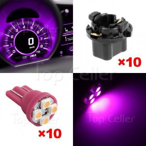 10x t10 pc194 2496279 w5w 4 led pink instrument indicator car light lamp 12v