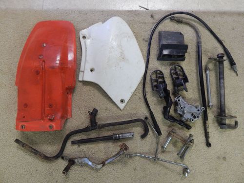 1996 honda xr 250 parts lot side cover foot pegs rear fender brake pedal oem