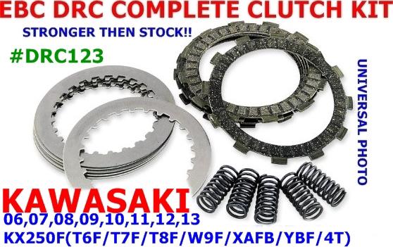Ebc drc series clutch kit kawasaki 06,07,08,09,10,11,12,13 kx250f #drc123