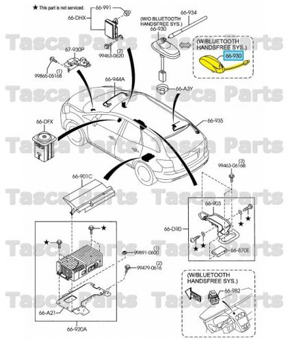 Brand new oem radio antenna 2007-2012 mazda cx7 w/ 9 speaker &amp; bluetooth system