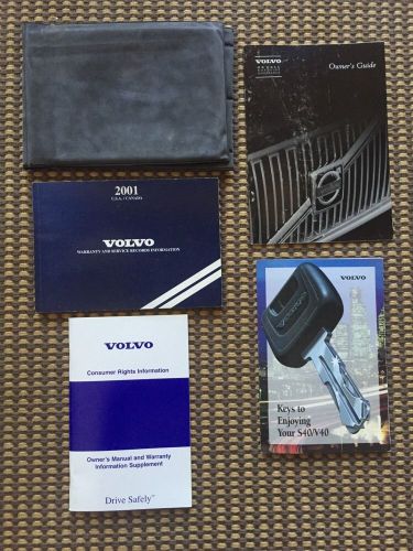 01 2001 volvo owners owner's manual supplement books set with case oem