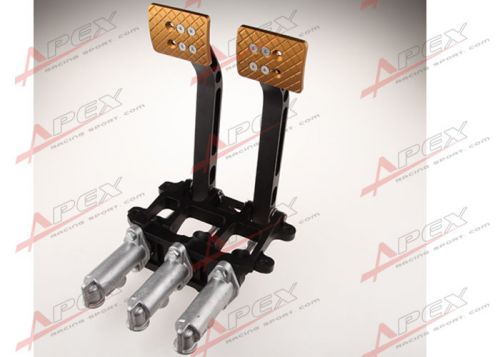 Full aluminum alloy race rally hydraulic clutch brake bias pedal box assembly