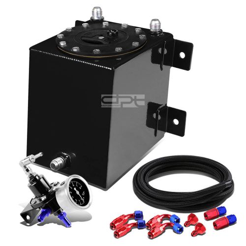 1 gallon lightweight coated fuel tank+cap+steel line kit+pressure regulator
