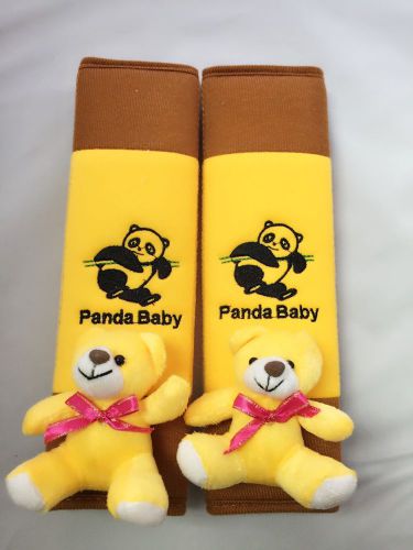 2 piece panda baby seat belt cover