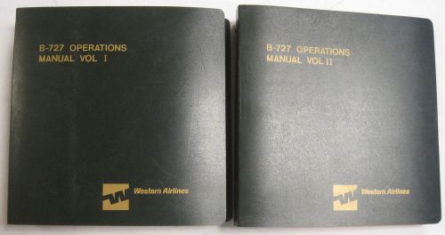 Boeing 727-200 western airlines original  flight crew operating manual-2 volumes