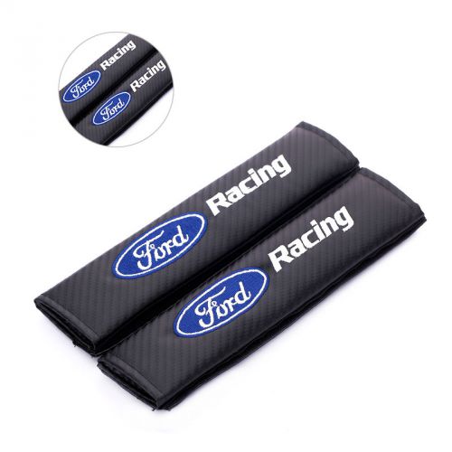 For ford racing carbon fiber embroidery car seat belt cover pad shoulder cushion