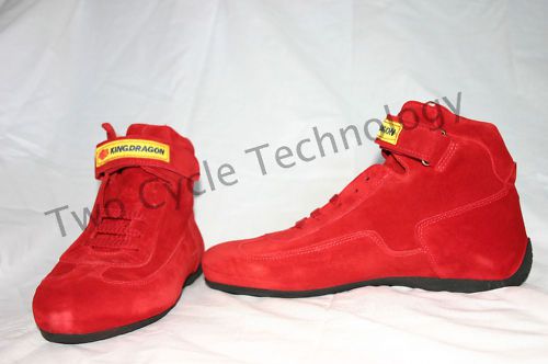 Red go kart, car racing  shoes, fireproof boots