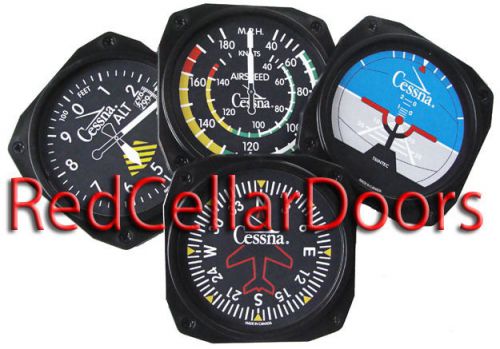 Trintec cessna coaster set 4pc coasters aviation altimeter gyro horizon air new