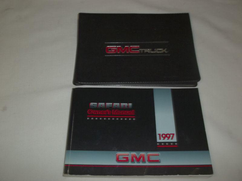 1997 gmc safari  owner manual 2/pc.set & black gmc factory case. free s/h